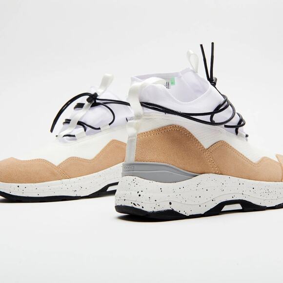 Suicoke Boots Sz 8 ROBBS-ab Suede Tech Hiking Sneaker Boot White Beige Street - Picture 4 of 14